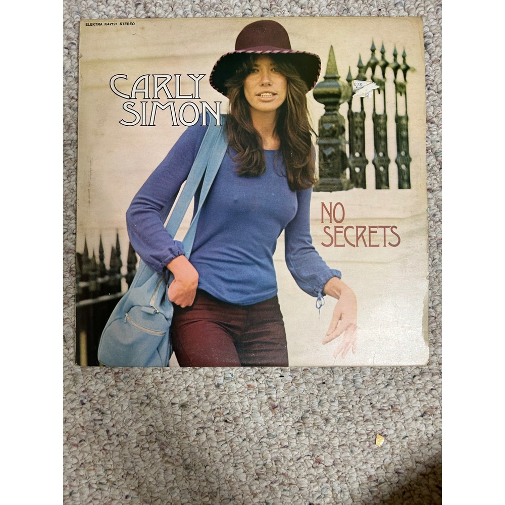 Carly Simon No Secrets Vinyl LP 1972 Elektra K42127 You're So Vain Folk Rock
